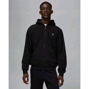 Nike Air Jordan Essentials Fleece Full Zip Hoodie Black Men's Size Small NEW